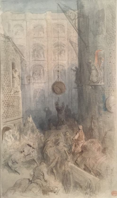 Gustave Doré, Les Quais de Londres, aquarelle, musée d'art moderne et contemporain de Strasbourg